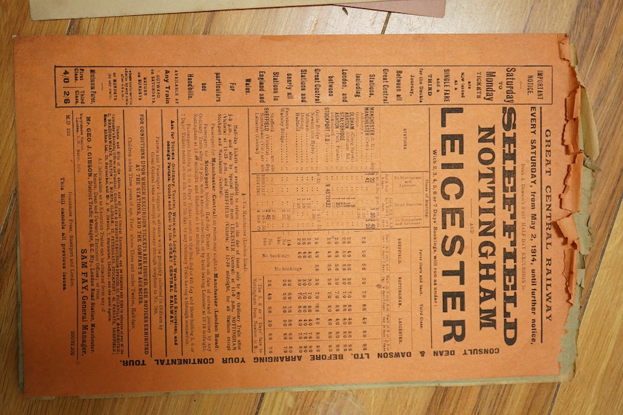 A collection of 19th and early 20th century railway related documents including 1893 South Western Railway route map incorporating a railway map of the Isle of Wight, a document relating to South Western railway lines sh